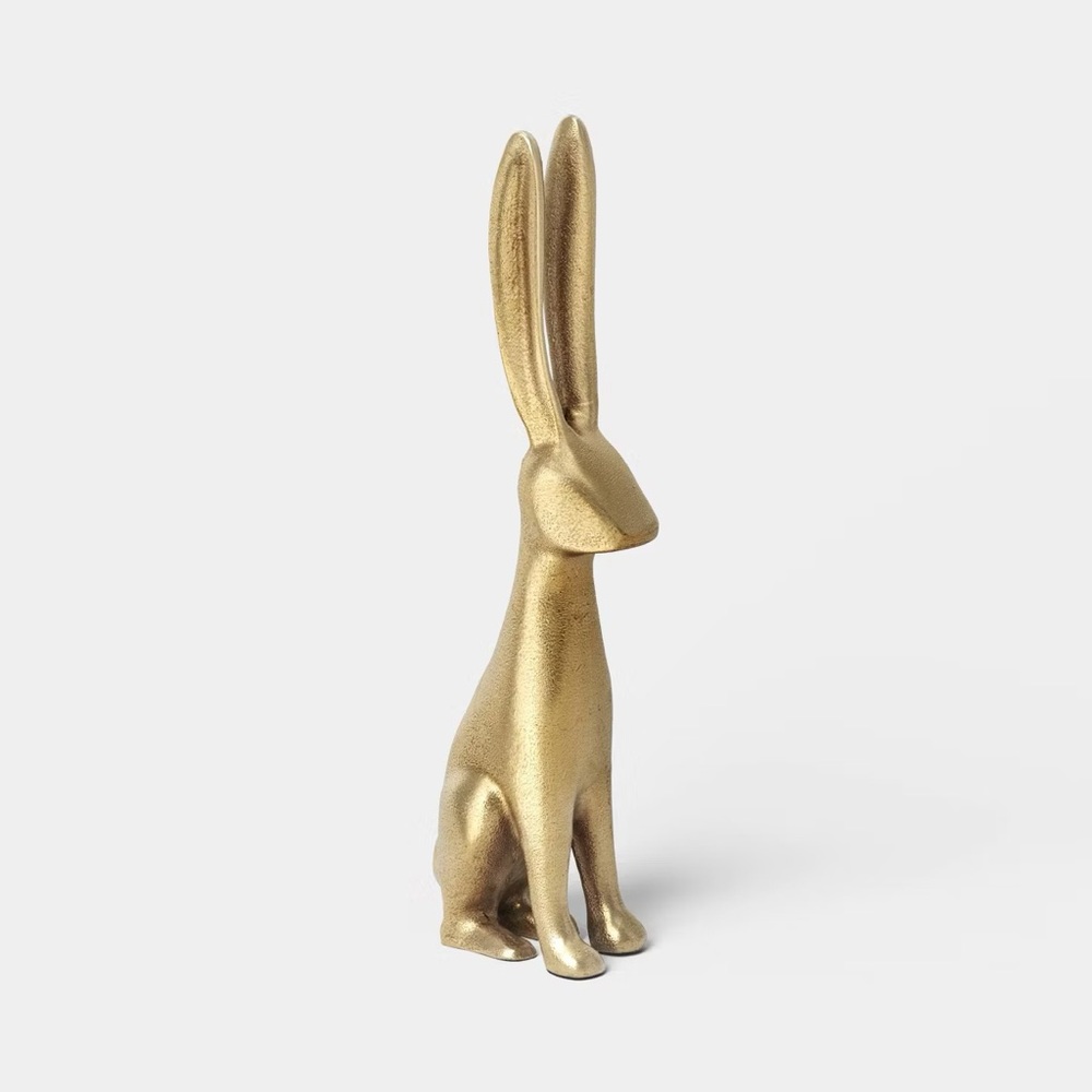 Easter Gold Metal Sitting Bunny - Threshold